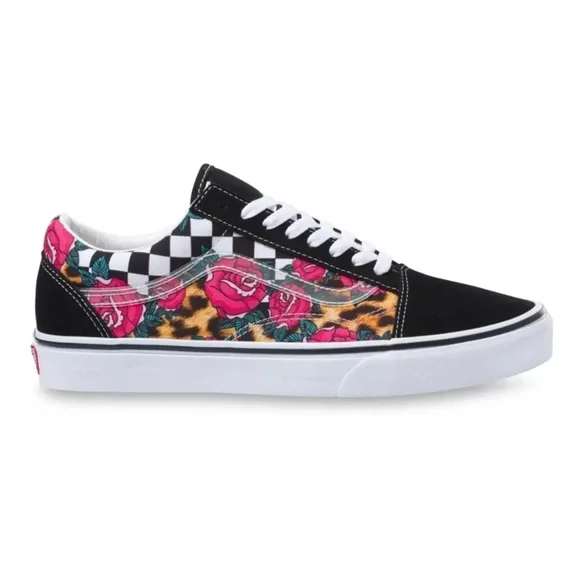 VANS | Old Skool Rose Animal Checkered Print Shoes - Picture 7 of 7